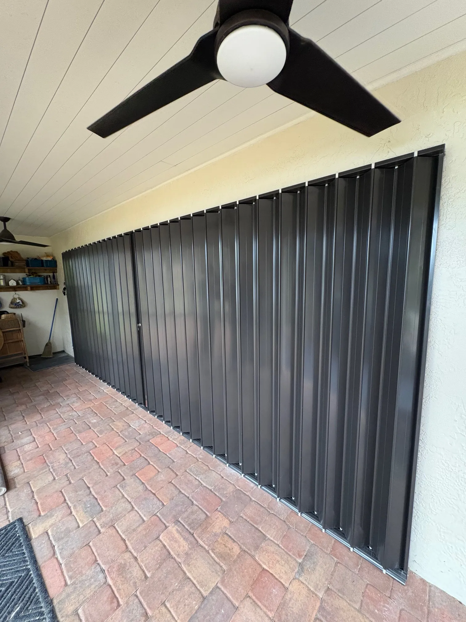 Hurricane accordion shutters