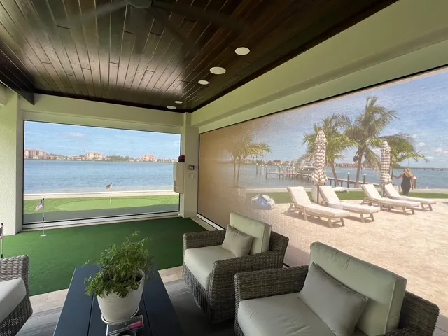 Motorized hurricane, solar, insect screens