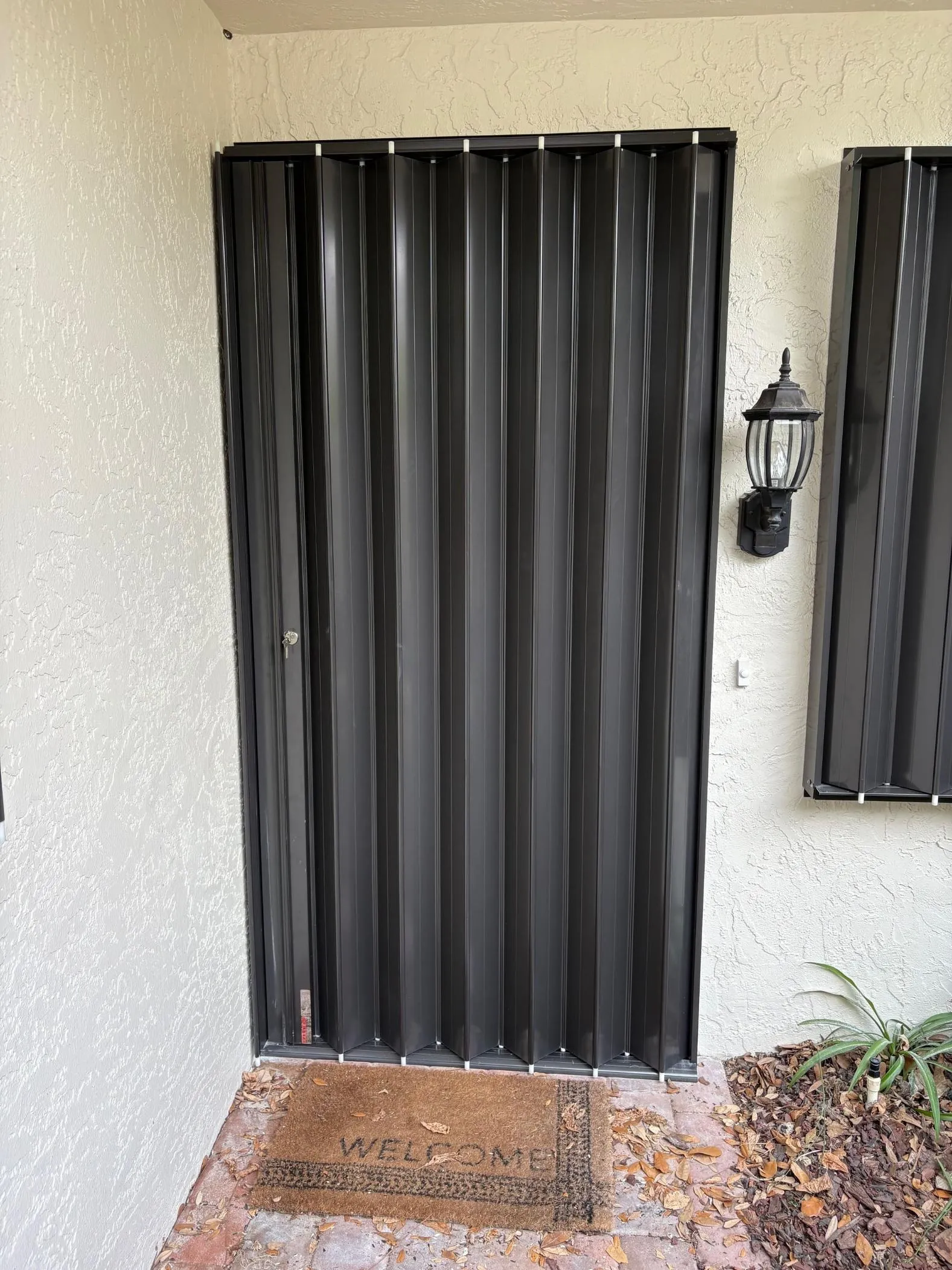 Hurricane accordion shutters