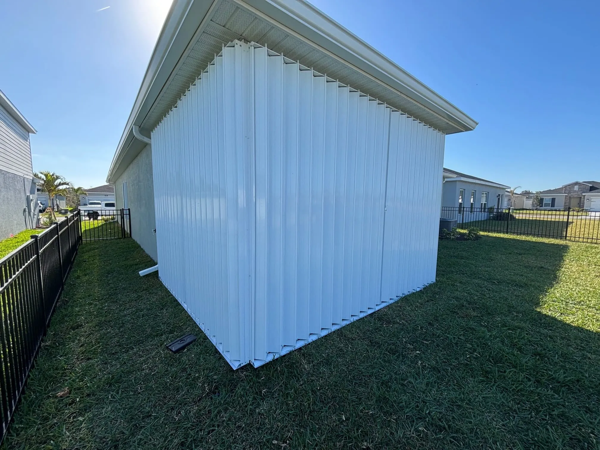 Hurricane accordion shutters