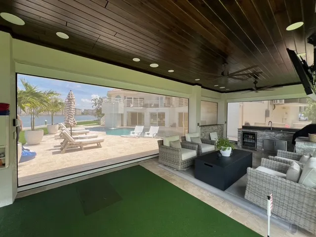 Motorized hurricane, solar, insect screens