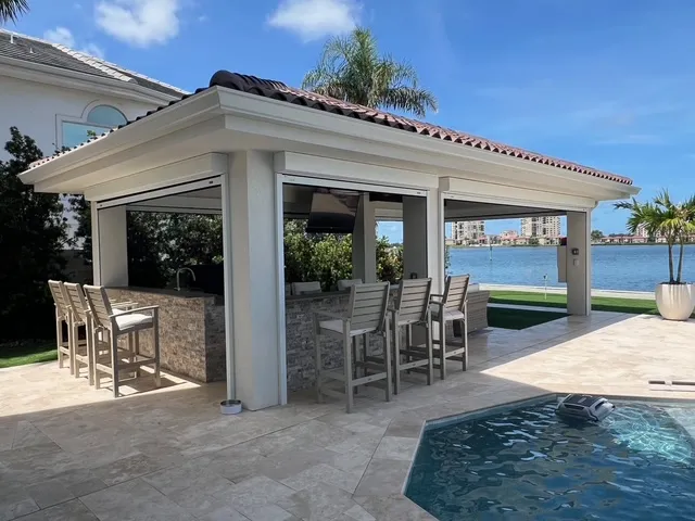 Motorized hurricane, solar, insect screens