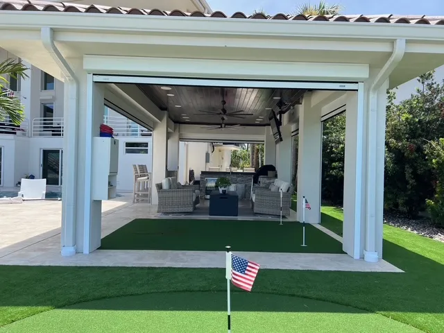 Motorized hurricane, solar, insect screens