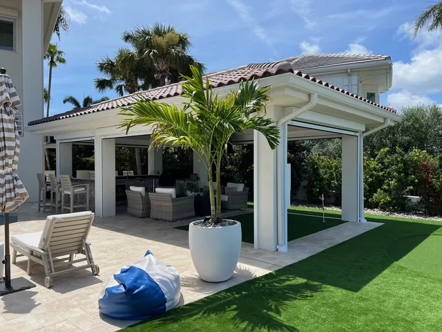 Motorized hurricane, solar, insect screens