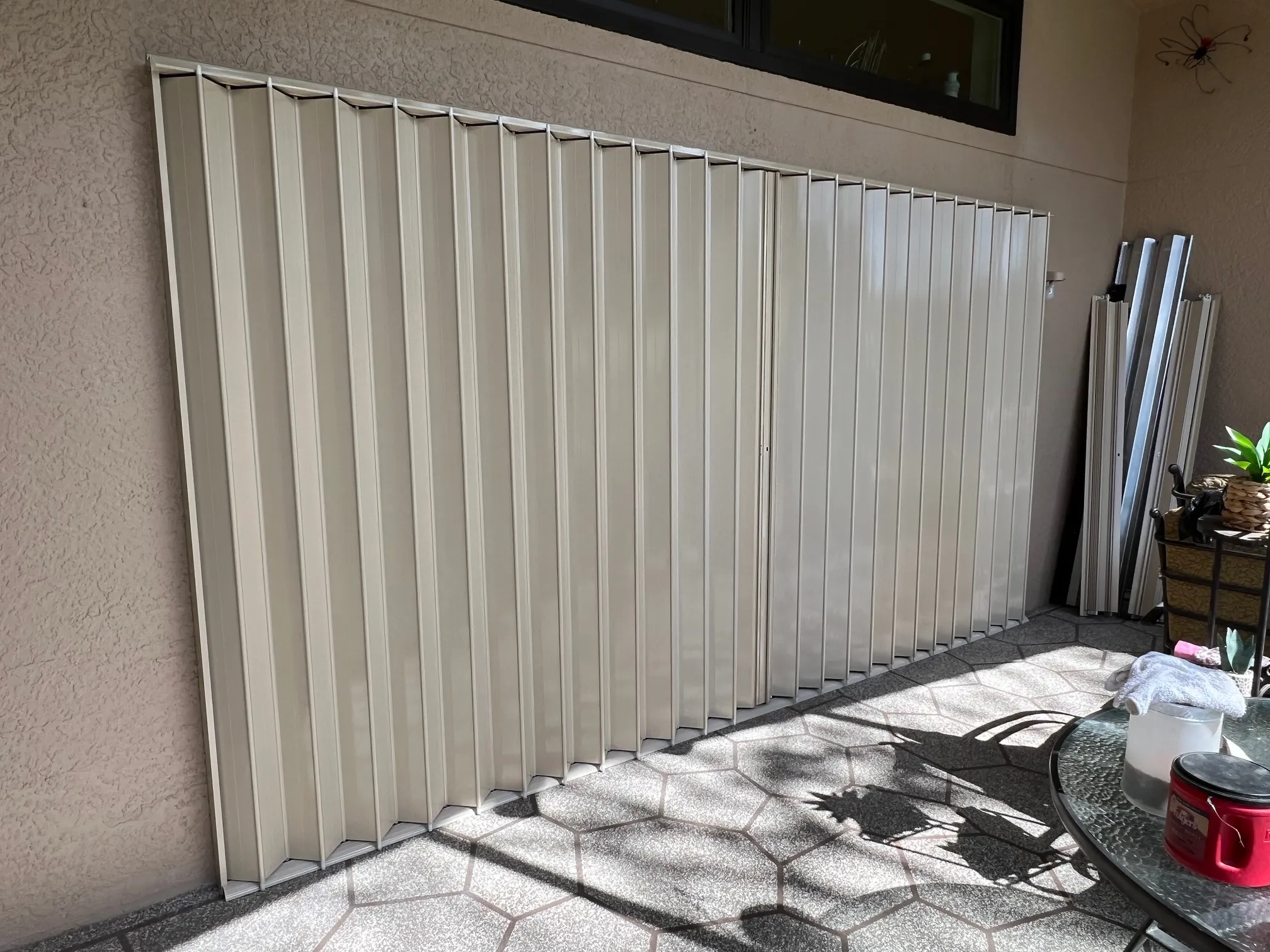 Hurricane accordion shutters