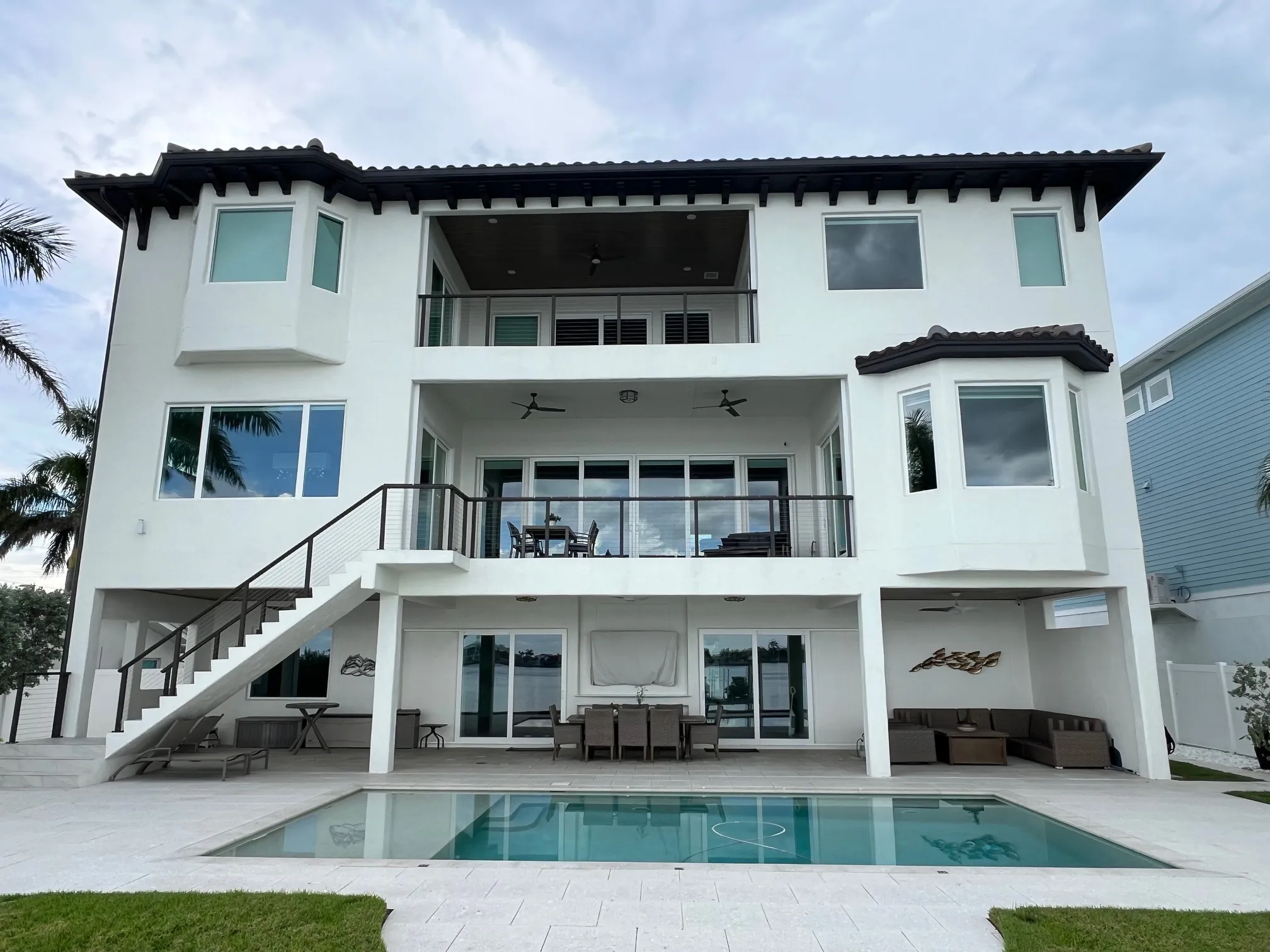 Motorized hurricane, solar, insect screens