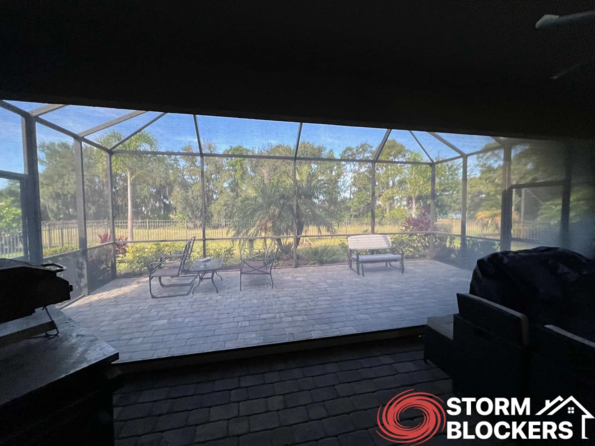 Motorized hurricane, solar, insect screens