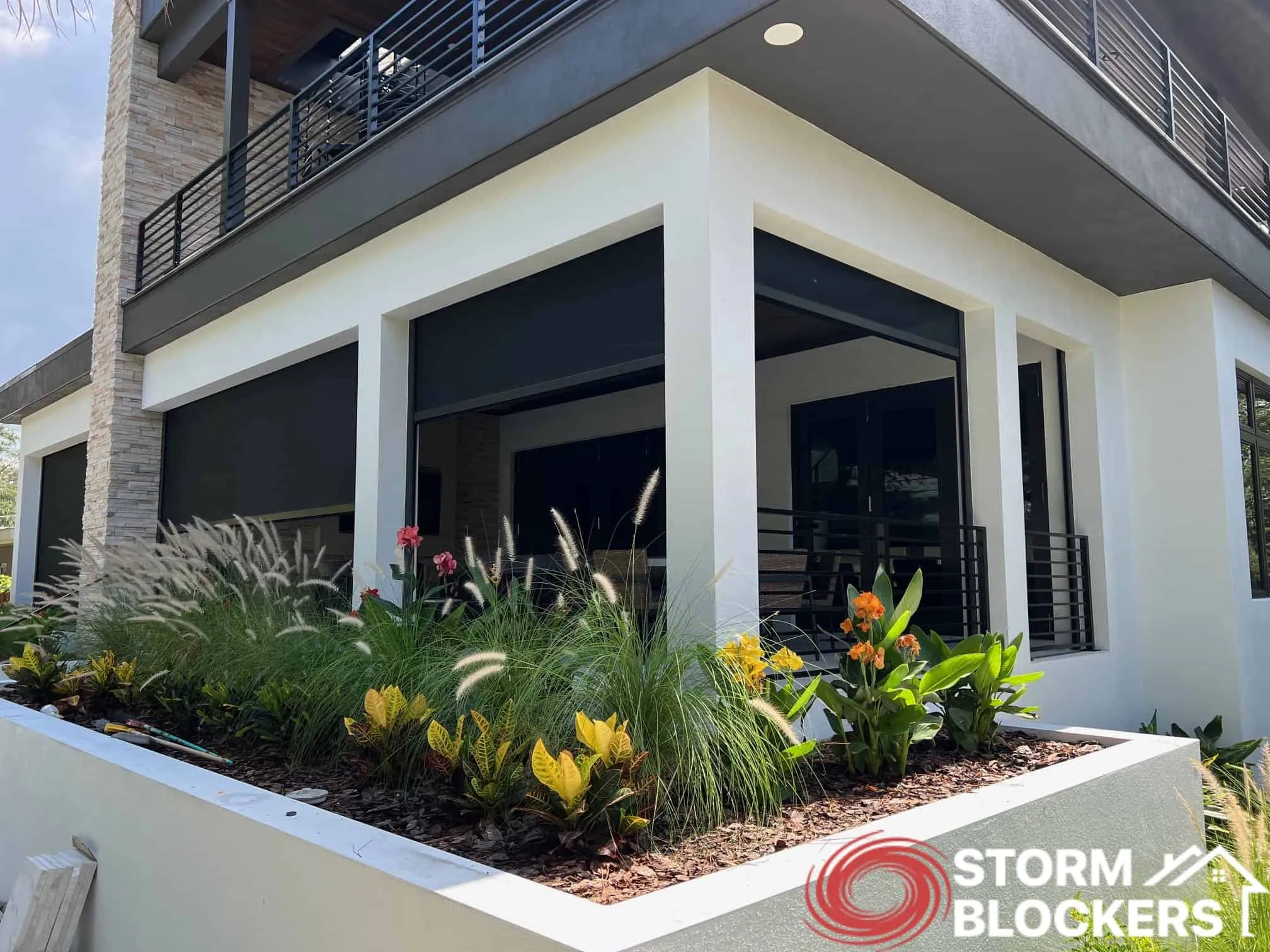 Motorized hurricane, solar, insect screens