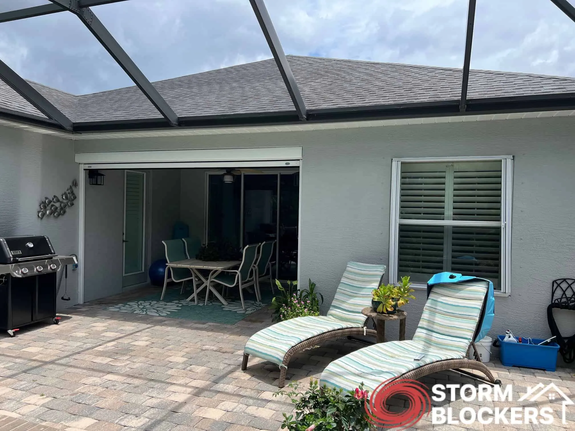 Motorized hurricane, solar, insect screens