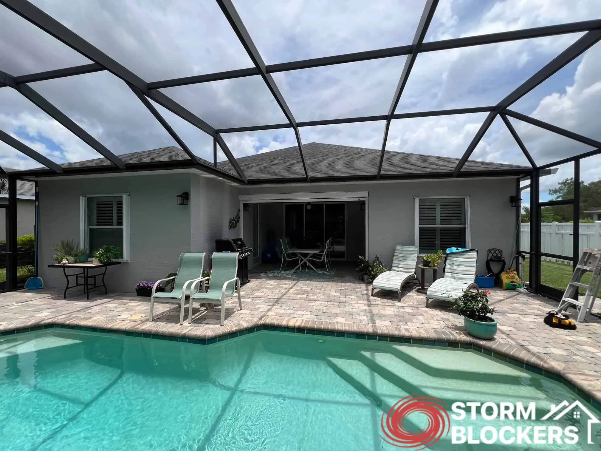 Hurricane accordion shutters