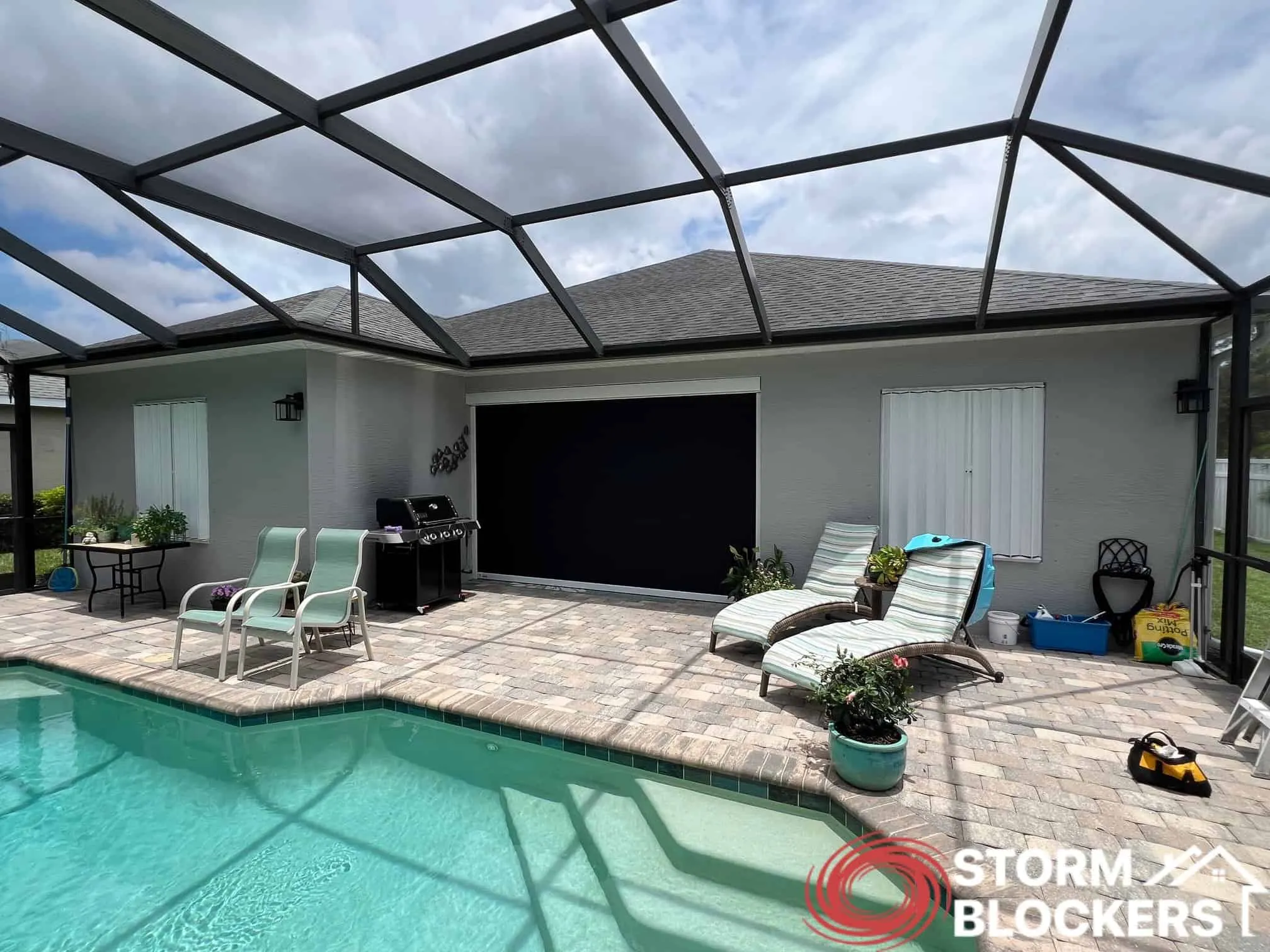 Hurricane accordion shutters